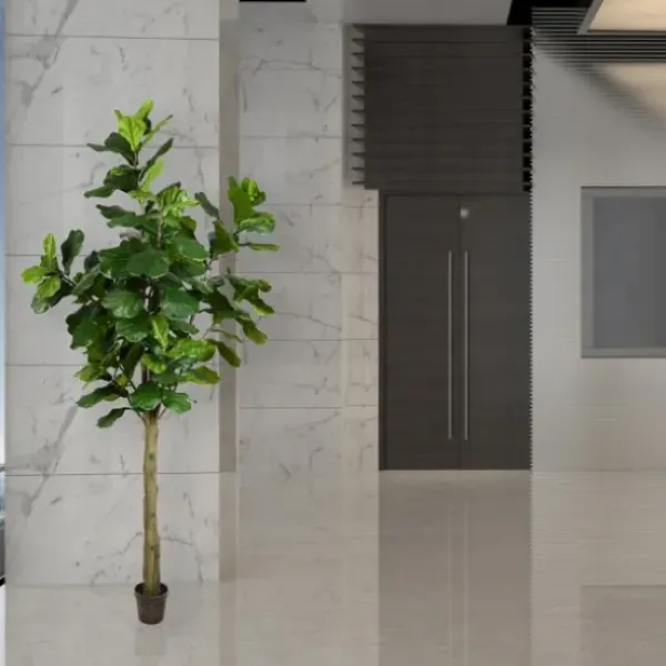 Trees & Topiaries-Kirkland's Home Potted Fiddle Leaf Fig Tree, 8 Ft.