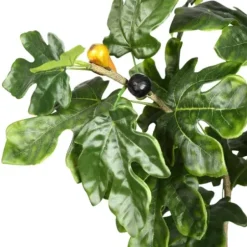 Trees & Topiaries-Kirkland's Home Potted Fig Tree, 7 Ft.