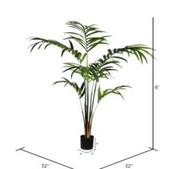 Trees & Topiaries-Kirkland's Home Potted Kentia Palm Tree, 6 Ft.
