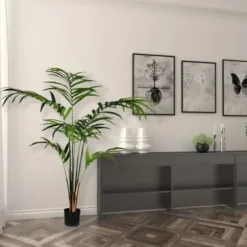 Trees & Topiaries-Kirkland's Home Potted Kentia Palm Tree, 6 Ft.