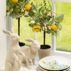 Trees & Topiaries-Kirkland's Home Potted Lemon And Berry Herb Trees, Set Of 2