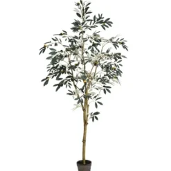 Trees & Topiaries-Kirkland's Home Potted Olive Branch Tree, 6 Ft.
