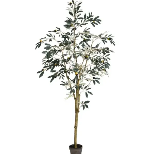 Trees & Topiaries-Kirkland's Home Potted Olive Branch Tree, 6 Ft.