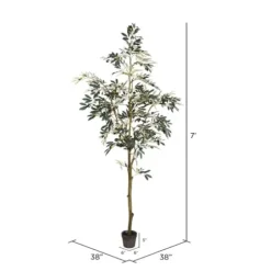 Trees & Topiaries-Kirkland's Home Potted Olive Tree, 7 Ft.