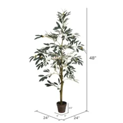 Trees & Topiaries-Kirkland's Home Potted Olive Tree, 4 Ft.