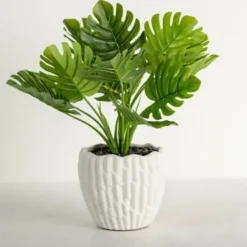 Arrangements & Greenery-Kirkland's Home Potted Palm Leaves Arrangement Green