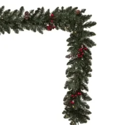 Arrangements & Greenery-Kirkland's Home Pre-Lit 4-Pc. Outdoor Christmas Greenery Set Green/Red