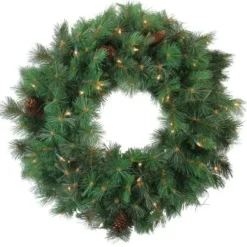 Wreaths-Kirkland's Home Pre-Lit Royal Oregon Pine Wreath Green