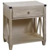 Accent & End Tables-Kirkland's Home Prescott Pine Wood Slatted Side Table Tan