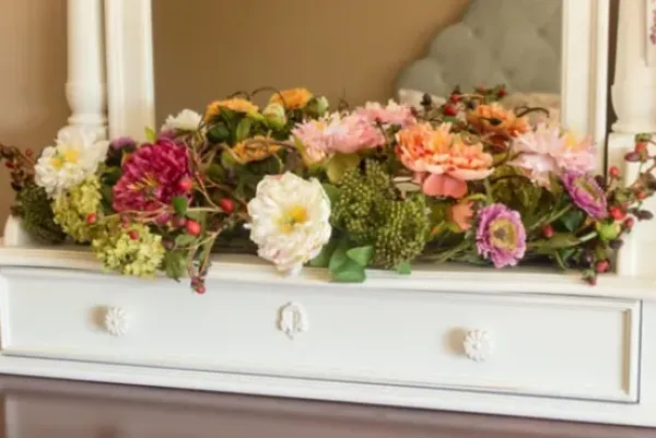 Arrangements & Greenery-Kirkland's Home Pretty Peony Garden Mix Arrangement Pink/Green/Orange/Purple