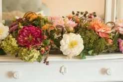 Arrangements & Greenery-Kirkland's Home Pretty Peony Garden Mix Arrangement Pink/Green/Orange/Purple