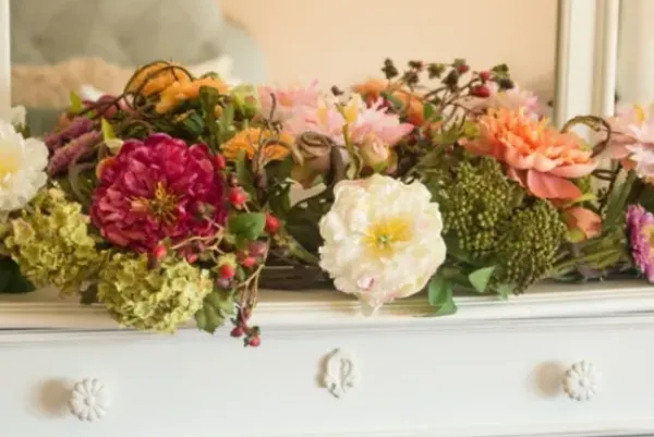 Arrangements & Greenery-Kirkland's Home Pretty Peony Garden Mix Arrangement Pink/Green/Orange/Purple