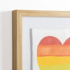 Framed Art-Kirkland's Home Pride Rainbow Heart Framed Art Print White/Multi