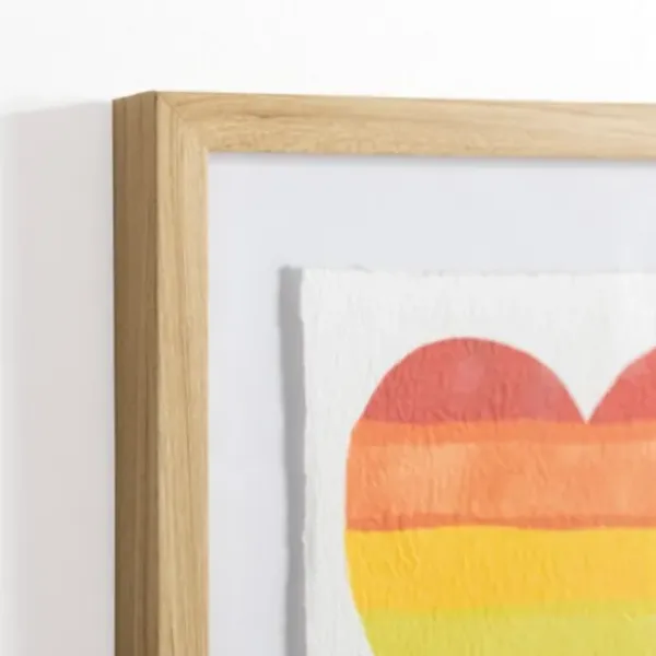 Framed Art-Kirkland's Home Pride Rainbow Heart Framed Art Print White/Multi
