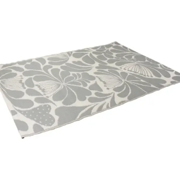 Outdoor Rugs-Kirkland's Home Priya Plaid Indoor/Outdoor Area Rug, 2X7 Gray