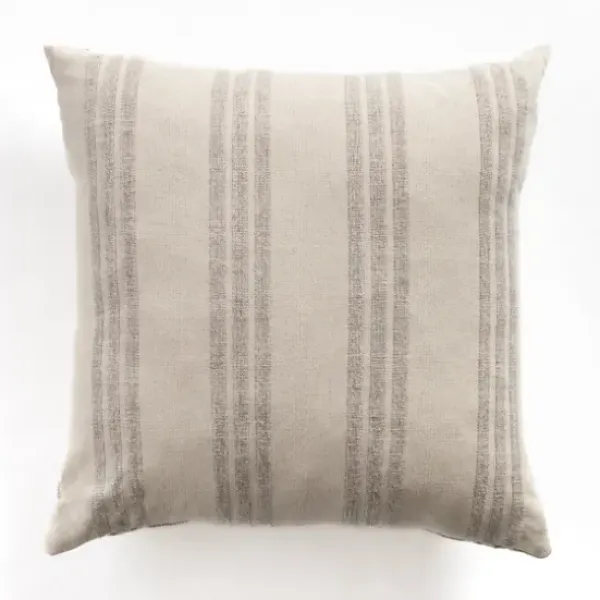 Pillows-Kirkland's Home Providence Stripe Pillow Ivory