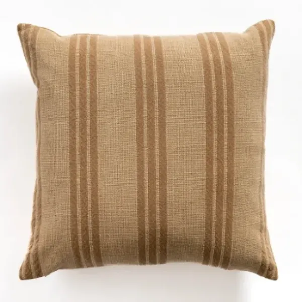 Pillows-Kirkland's Home Providence Stripe Pillow Tan