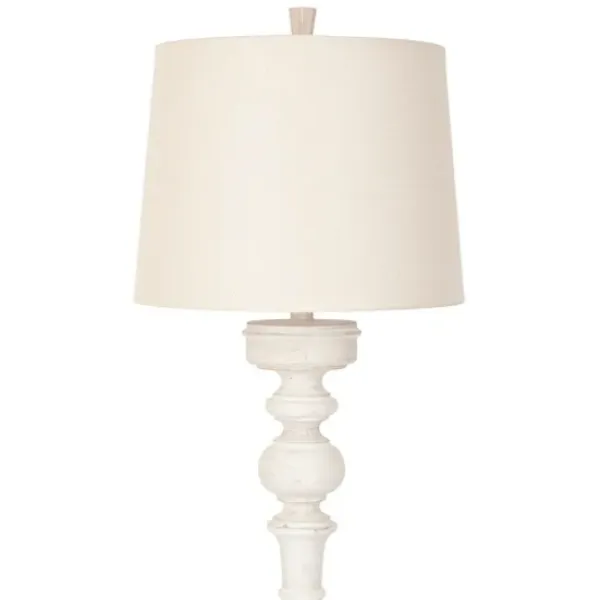 Floor Lamps-Kirkland's Home Prussia White Floor Lamp Ivory