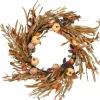 Wreaths-Kirkland's Home Pumpkin Seedpod Stalks Harvest Wreath Multi