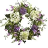 Wreaths-Kirkland's Home Purple And White Hydrangea Wreath Purple/Green/White