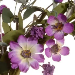 Wreaths-Kirkland's Home Purple Daisy And Lavender Wreath Purple/Green