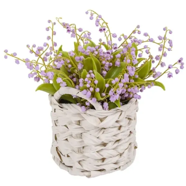 Arrangements & Greenery-Kirkland's Home Purple Lily Of The Valley Arrangement In Basket Purple/Green