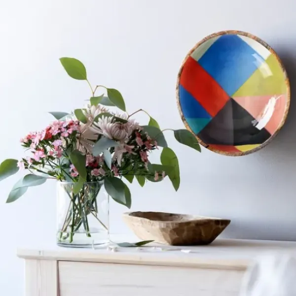 Wall Plaques-Kirkland's Home Pyramid Hanging Bowl Wall Plaque Multi