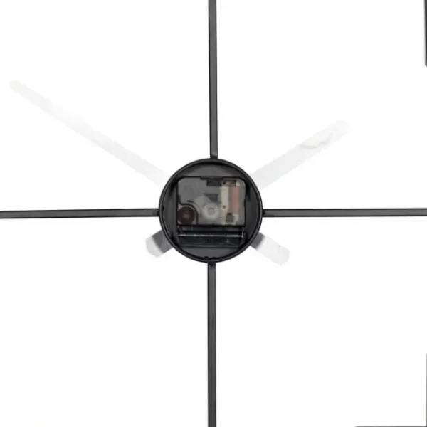 Clocks-Kirkland's Home Quatrefoil Iron Cut-Out Wall Clock Black