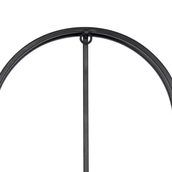 Clocks-Kirkland's Home Quatrefoil Iron Cut-Out Wall Clock Black