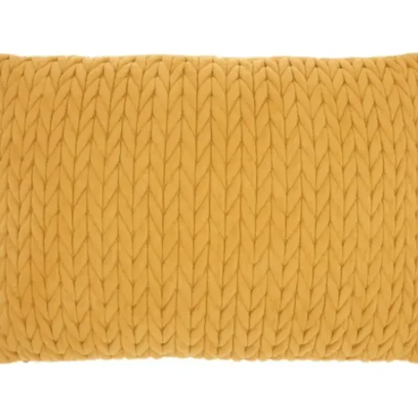 Pillows-Kirkland's Home Quilted Chevron Lumbar Pillow Yellow