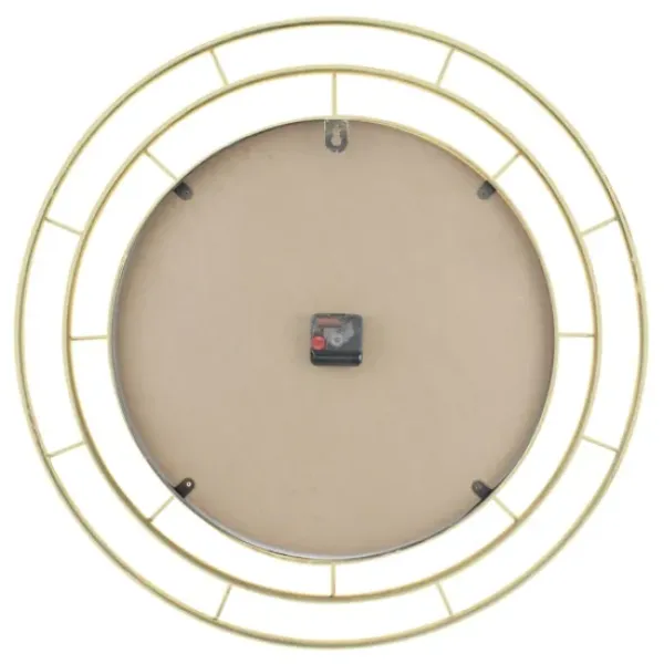 Clocks-Kirkland's Home Radial Wire Metal Wall Clock Gold