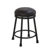 Bar Stools & Counter Height Stools-Kirkland's Home Radnor Cafe Swivel Stool Black