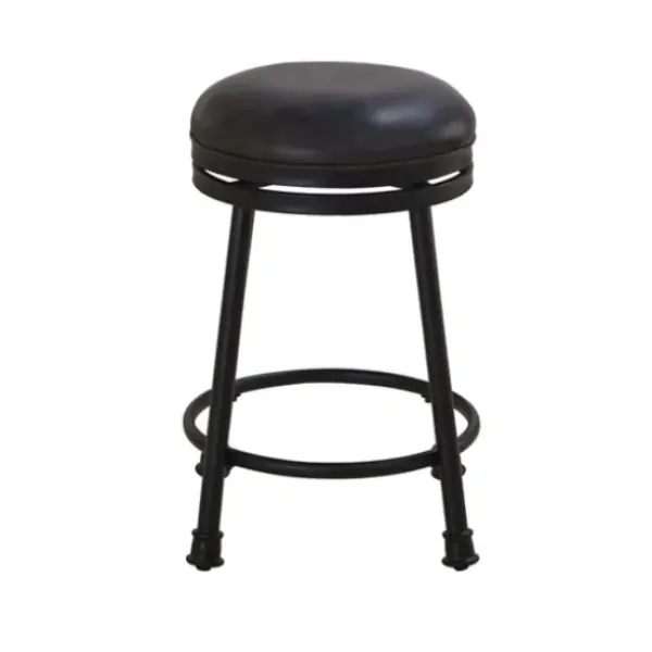 Bar Stools & Counter Height Stools-Kirkland's Home Radnor Cafe Swivel Stool Black