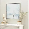 Framed Art-Kirkland's Home Rainy Paris Blues Transitional Framed Wall Art Blue/White/Black
