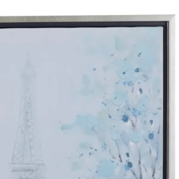 Framed Art-Kirkland's Home Rainy Paris Blues Transitional Framed Wall Art Blue/White/Black