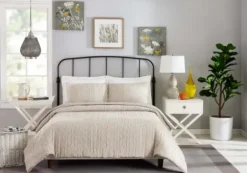 Duvets-Kirkland's Home Raised Chevron 3-Pc. Queen Duvet Set Gray