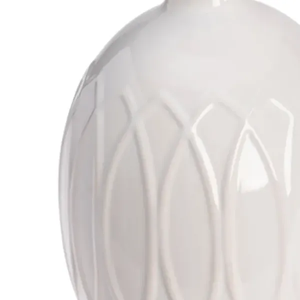 Table Lamps-Kirkland's Home Raised Geometric Table Lamp White