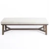Benches & Ottomans-Kirkland's Home Randi Upholstered Bench Ivory
