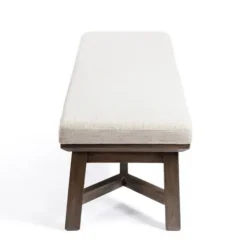 Benches & Ottomans-Kirkland's Home Randi Upholstered Bench Ivory