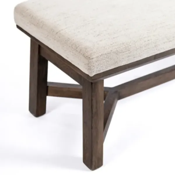 Benches & Ottomans-Kirkland's Home Randi Upholstered Bench Ivory