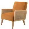 Accent Chairs-Kirkland's Home Rattan Accent Chair Yellow