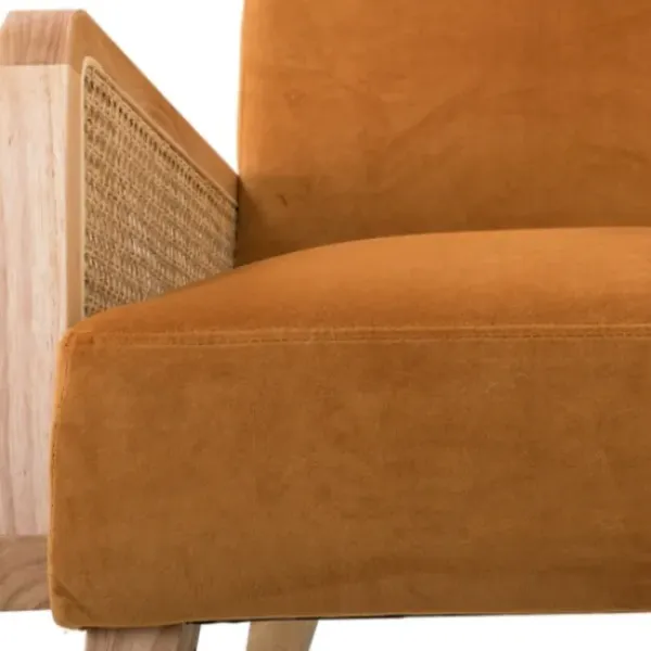 Accent Chairs-Kirkland's Home Rattan Accent Chair Yellow