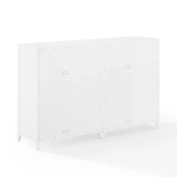 Tv Stands & Media Consoles-Kirkland's Home Rattan 4-Doors Wood Cabinet White