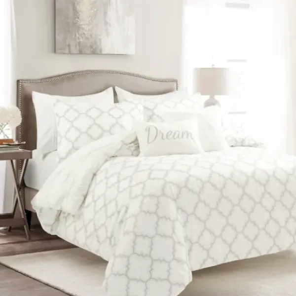 Comforters-Kirkland's Home Ravello Tuck 7-Pc. King Comforter Set White