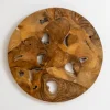 Wall Plaques-Kirkland's Home Raw Teak Root Medallion Wall Plaque Brown