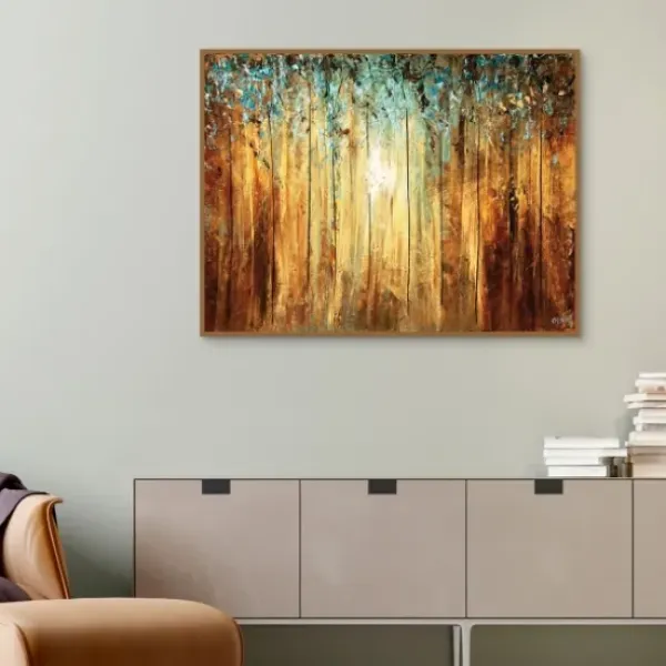 Canvas Art-Kirkland's Home Ray Of Light Framed Canvas Art Print Gold
