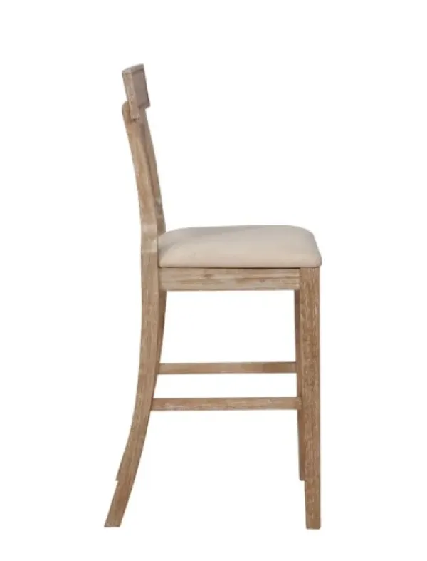 Bar Stools & Counter Height Stools-Kirkland's Home Ray With Washed Finish Bar Stool Brown
