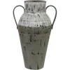Vases-Kirkland's Home Reactive Ribbed Vase, 7 In. Blue