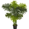 Trees & Topiaries-Kirkland's Home Real Touch Potted Tree Philodendron, 40 In.