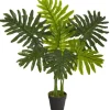 Trees & Topiaries-Kirkland's Home Real Touch Potted Tree Philodendron, 36 In.